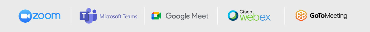 Compatible with all major video conferencing software