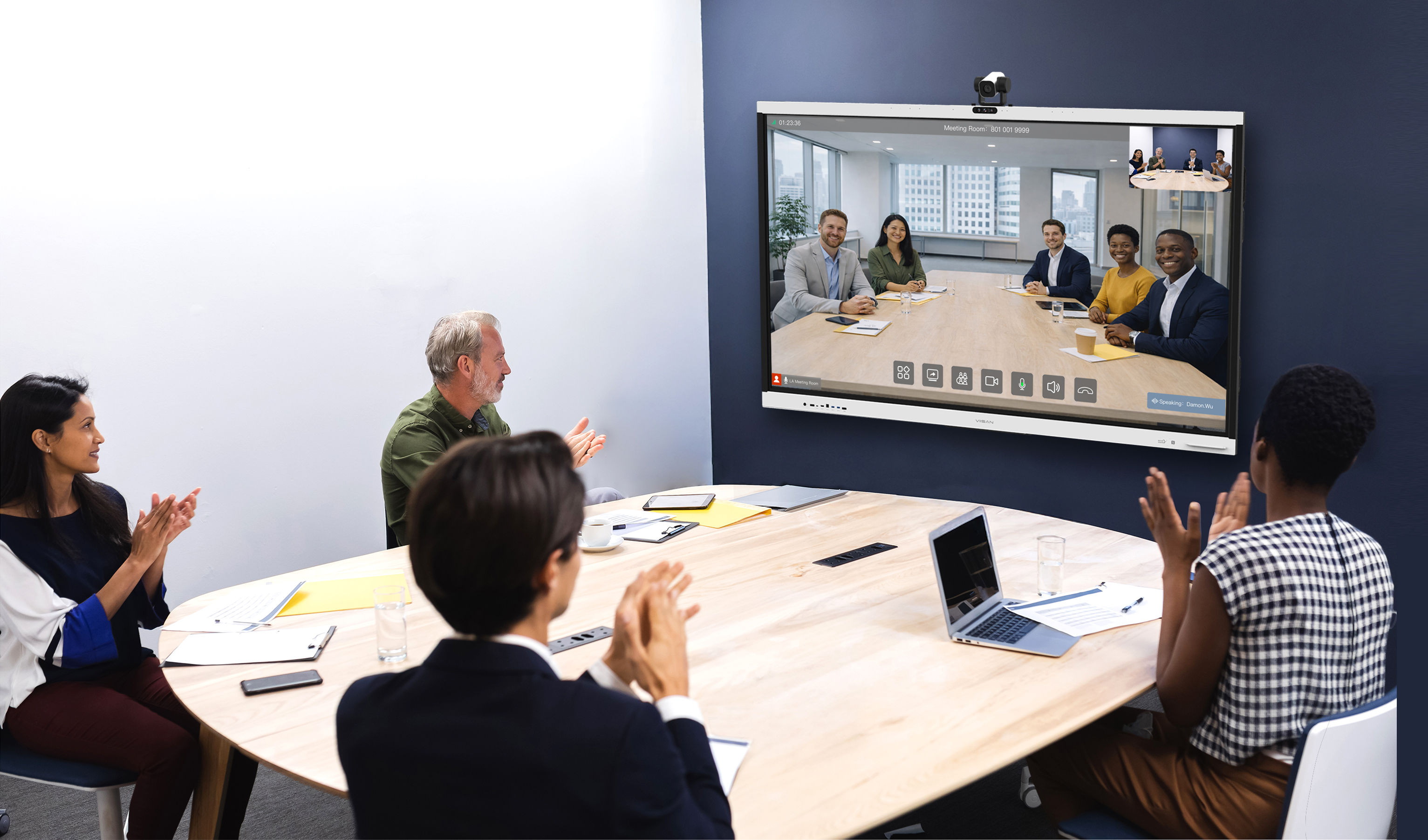 VIISAN interactive flat panel display for enterprise meeting rooms and smart collaboration