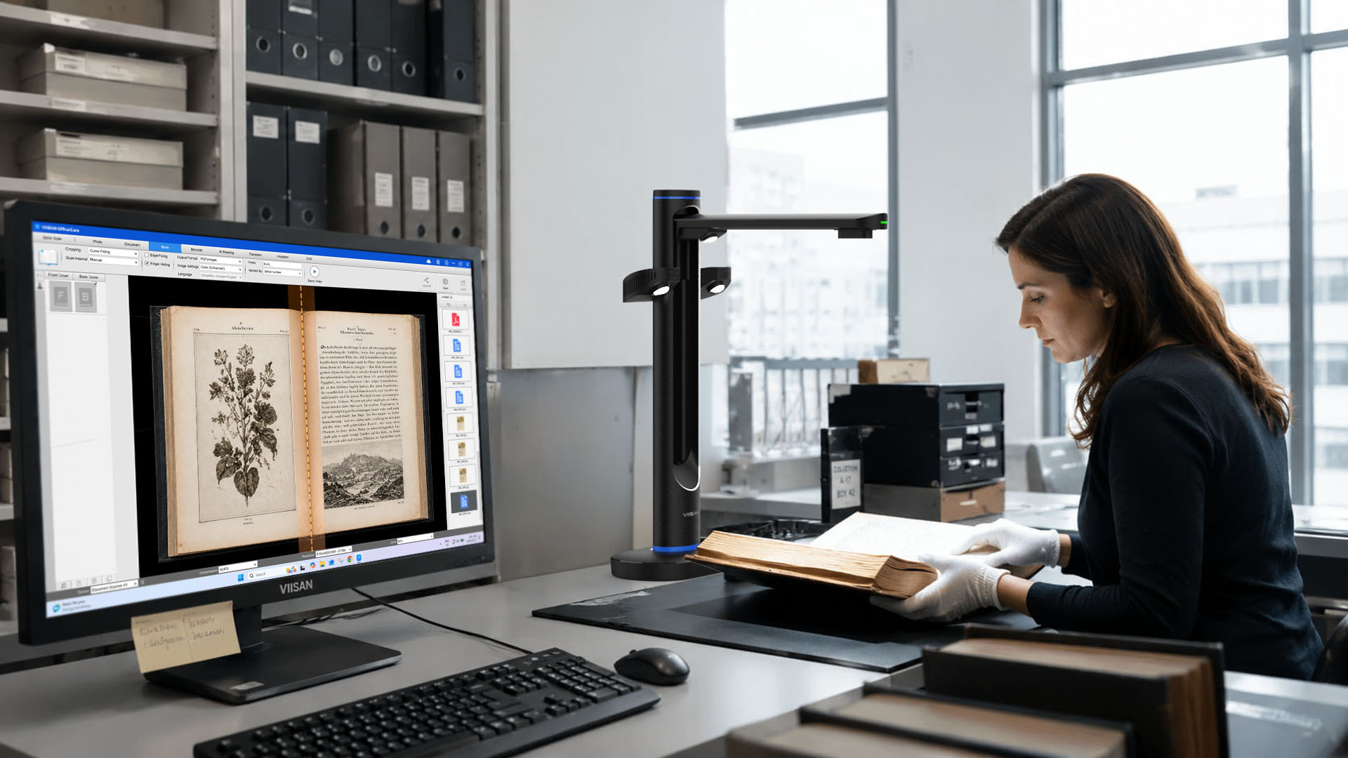 Archive preservation scanning with VIISAN S48 Duo